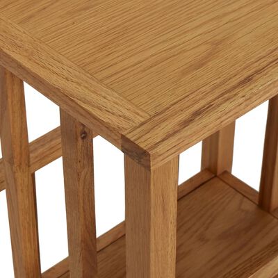 vidaXL Magazine Table 17.7"x13.8"x21.6" Solid Oak Wood