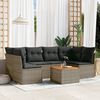 vidaXL Garden Sofa Set Grey PE Rattan Large Modular Garden Sofa Set