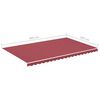 vidaXL Replacement Awning Fabric Burgundy red 100% Polyester with PU coating