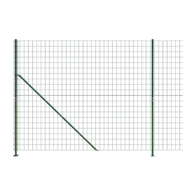 vidaXL Wire Mesh Fence with Flange Green 5.2x82.0'