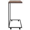 vidaXL Side Table Black and Brown Engineered wood and iron