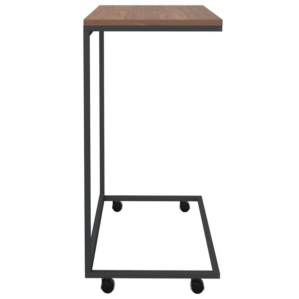vidaXL Side Table Black and Brown Engineered wood and iron