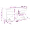 vidaXL TV Cabinet White Engineered wood 102.4 in x 13.8 in x 15.7 in