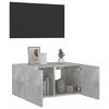 vidaXL TV Wall Cabinet Concrete grey Engineered wood TV Wall Cabinet