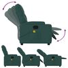 vidaXL Massage Recliner Chair Dark Green
