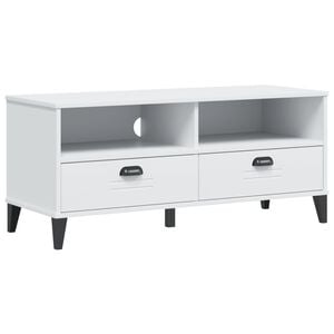 vidaXL TV Stand White Engineered Wood Medium TV Stand Rectangular