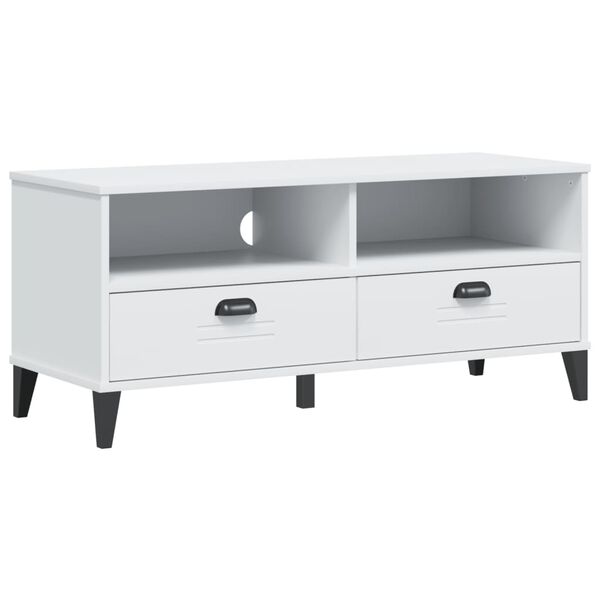vidaXL TV Stand White Engineered Wood Medium TV Stand Rectangular