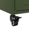 vidaXL TV Cabinet Olive Green Cold-Rolled Steel Medium With Wheels