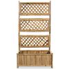 vidaXL Garden Raised Bed Natural Bamboo 27.6 x 11.8 x 53.1 in
