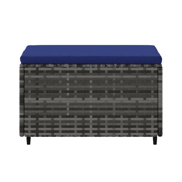 vidaXL Patio Footrest Grey, Dark Blue