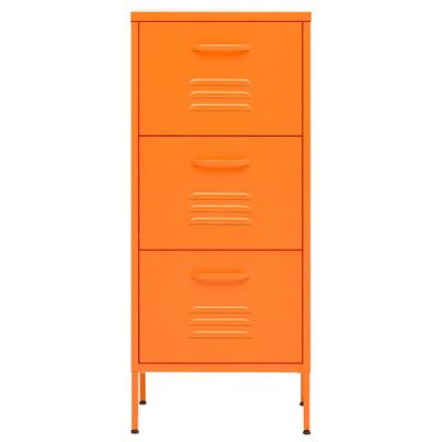 vidaXL Storage Cabinet Orange 16.7"x13.8"x40" Steel
