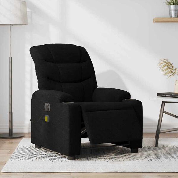 vidaXL Electric Massage Recliner Chair Black