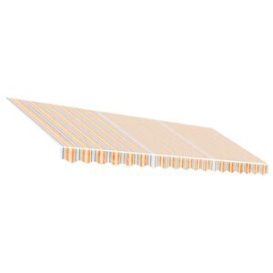 vidaXL Replacement Awning Fabric Multicolor 100% Polyester with PU coating