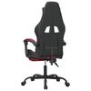 vidaXL Gaming Chair with Footrest Black and Wine Red Faux Leather
