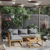 vidaXL Garden Lounge Set Acacia wood and dark grey