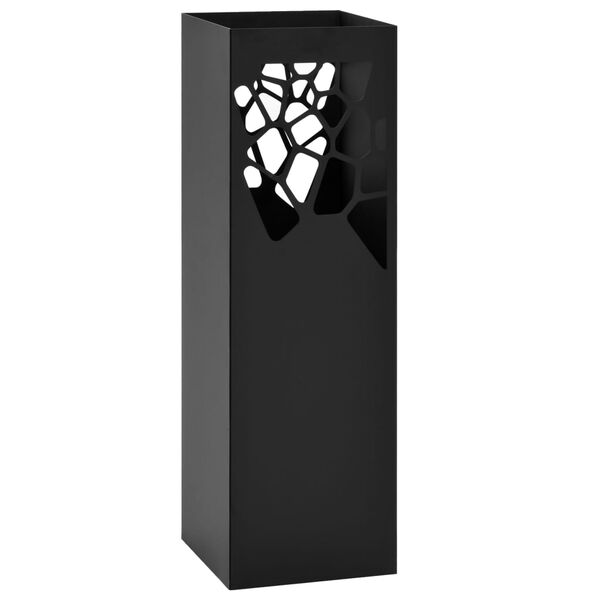 vidaXL Umbrella Stand Black Powder-coated steel 19.1 in height