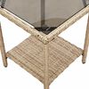 vidaXL Garden Sofa Beige PE rattan, powder-coated steel, tempered glass