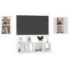 vidaXL 4 Piece TV Stand Set White Engineered Wood