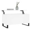vidaXL Coffee Table White Engineered Wood, Metal Medium Coffee Table