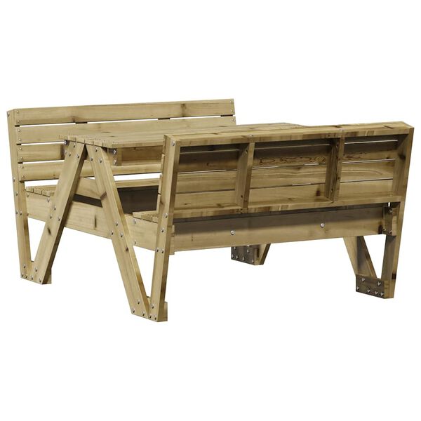 vidaXL Picnic Table Natural Pine Treated Pine Wood Kid-sized
