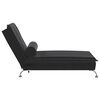vidaXL Massage Chaise Lounge Black