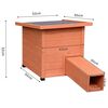 @Pet Hedgehog House Brown Solid pine wood XL Durable Hedgehog House