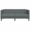 vidaXL Sofa Dark grey Polyester fabric, plywood, solid wood, foam 2-seater