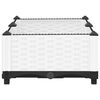 vidaXL Raised Bed White Polypropylene Medium Raised Bed Rectangular