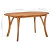 vidaXL Garden Table Brown Solid Acacia Wood Medium Durable