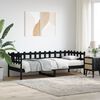 vidaXL Day Bed Black Solid pinewood Twin Day Bed Rectangular Modern