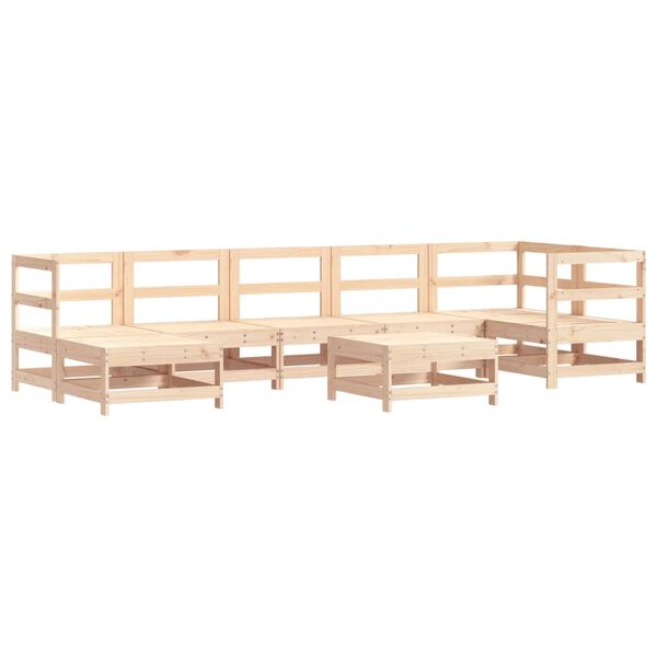 vidaXL Garden Lounge Set Natural wood Solid pine wood, Plywood Large