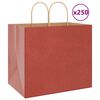 vidaXL Paper Bags 250 pcs with Handles Red 32x22x28 cm