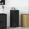 vidaXL Bathroom Cabinet with Drawer Black 11.81 x 13.78 x 31.50 in