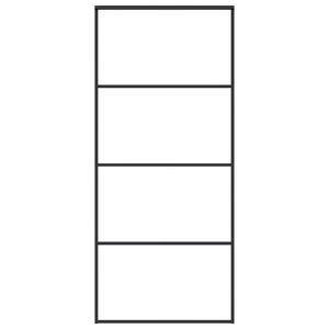 vidaXL Sliding Door Frosted ESG Glass and Aluminum 35.4"x80.7" Black