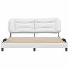vidaXL Bed Frame without Mattress "Hvar" White 72"x83.9"Faux Leather