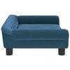 vidaXL Kids Sofa Blue Velvet, Pine wood, Plastic Mini Durable