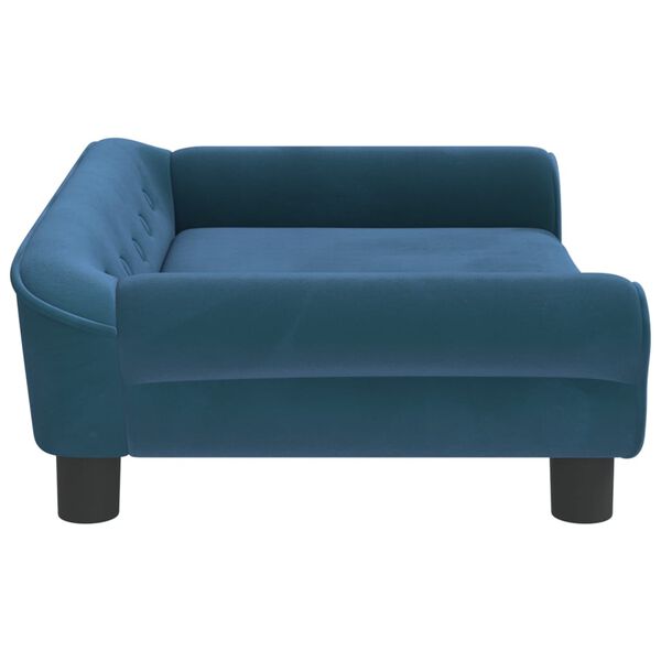 vidaXL Kids Sofa Blue Velvet, Pine wood, Plastic Mini Durable