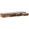 vidaXL Bed Drawers Old Wood 55.12 x 14.37 x 6.50 in Engineered Wood