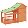 vidaXL Dog Kennel Brown Solid pine wood Large Dog Kennel Rectangular