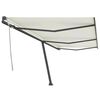 vidaXL Retractable Awning Cream Powder-coated aluminum 236.2 x 118.1 in