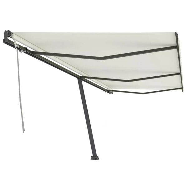 vidaXL Retractable Awning Cream Powder-coated aluminum 236.2 x 118.1 in