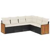 vidaXL Garden Sofa Set Black, Cream White