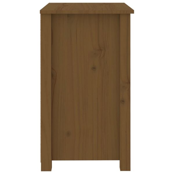 vidaXL Bedside Cabinet Honey Brown Solid Pine Wood 19.7x13.8x24.2 in