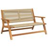vidaXL Garden Chairs with Table 3 pcs Beige Solid Acacia wood