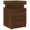 vidaXL Bedside Cabinet Set of 2 Brown oak Engineered wood