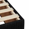 vidaXL Bed Frame Black Polyester, Plywood, Engineered wood, Solid pine wood