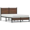 vidaXL Bed Frame Brown oak Steel, engineered wood Small Double Bed Frame