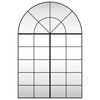 vidaXL Wall Mirror Black Glass, Iron 59.1 x 39.4 in Minimalistic