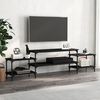 vidaXL TV Cabinet Black Engineered wood, steel Large TV Cabinet