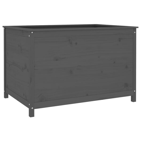 vidaXL Patio Raised Bed Grey 119,5x82,5 x 30.7 " Solid Wood Pine